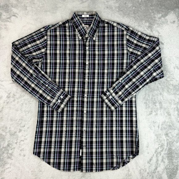Peter Millar Mens Plaid Multicolor Button Down Long Sleeve Business Casual Shirt - Picture 2 of 7